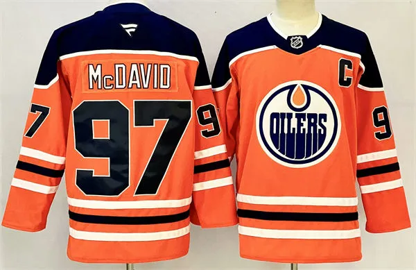 Youth Edmonton Oilers #97 Connor McDavid Fanatics Orange Jersey
